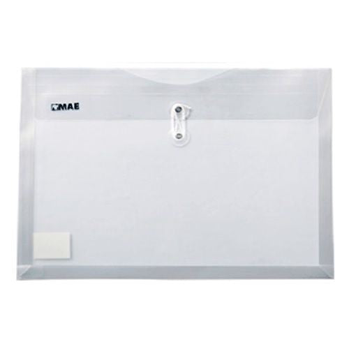 Folder Sobre Plástico Carta Horizontal Hilo Transparente Color MAE