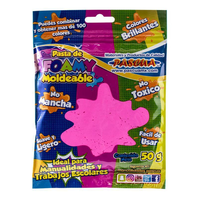 Foamy Moldeable No Mancha 50 g Color Rosa Fiusha