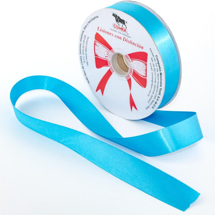 Listón Celosa #5 Ancho 2 cm Rollo 50 m Azul Cielo