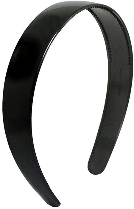 Diadema Negro/Blanco Ancho Clásico 1 pieza Plástico