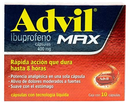 Advil Analgésico 400 mg oral 10 capsulas Pfizer