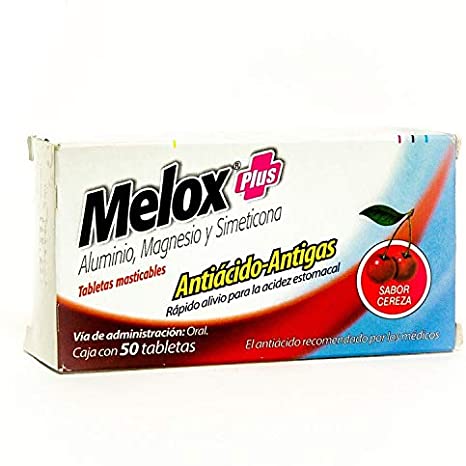 Melox Plus Antiacido Antireflujo 30 tabletas Cereza Sonafi