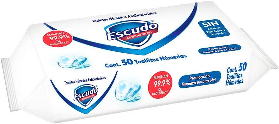 Toallitas Húmedas Antibacteriales 50 Piezas Escudo