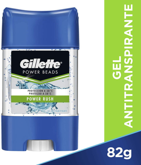 Gel Transparente Desodorante Antitranspirante Power Rush Gillette Sport 82 g