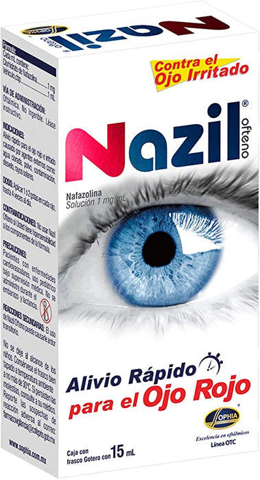 Nafazolina Nazil Oftálmica 15ml gotas Solución 1mg/ml Sophia