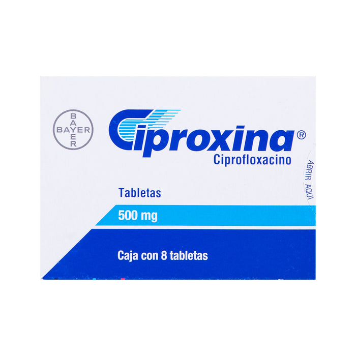 Ciproxina 500 mg oral con 8 comprimidos Ciprofloxacino Bayer