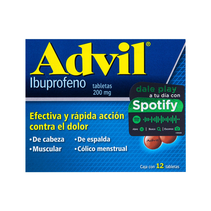 Advil Analgésico 200 mg oral 12 grageas Pfizer
