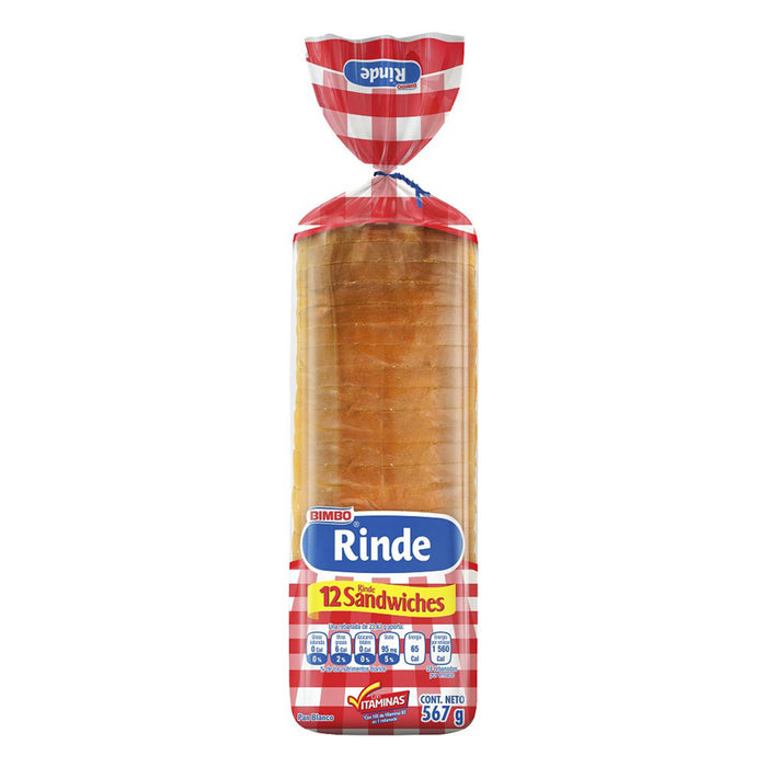 Pan Blanco Grande 567 gr Rinde 12 Sándwiches Bimbo