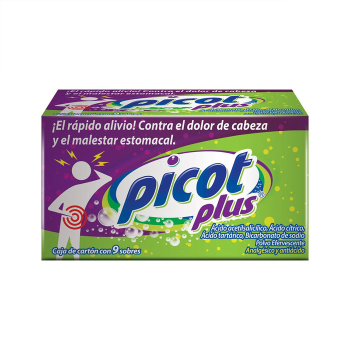 Analgésico y Antiácido Picot Plus, 9 sobres Bristol Myers