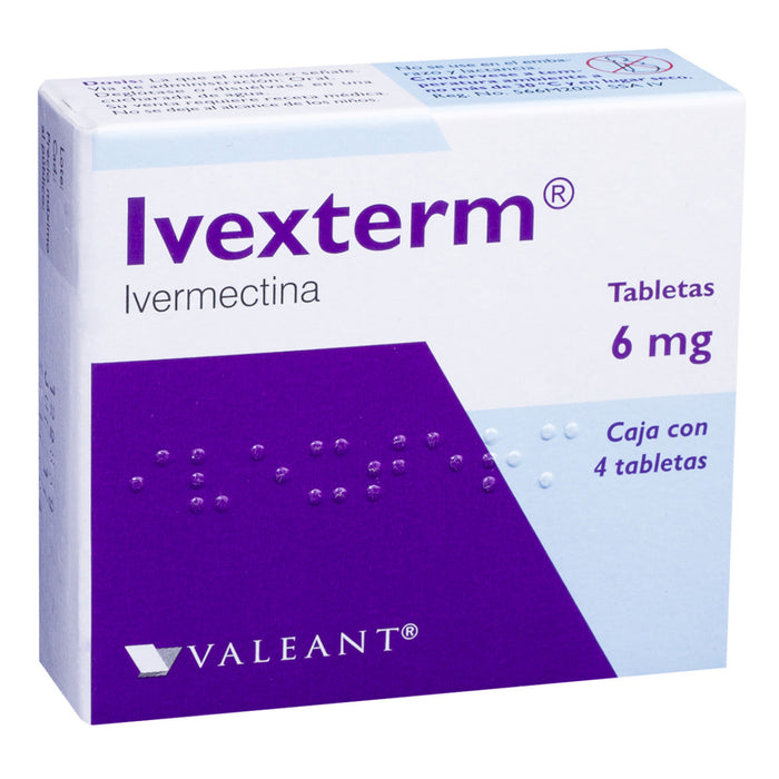 Ivexterm Tabletas 6 mg 4 Tabletas Valeant
