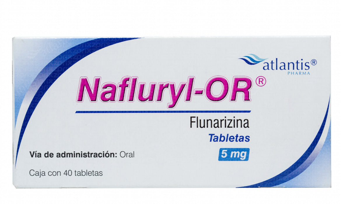 Nafluryl-Or 5 Mg. -Flunarizina Oral 40 Tabletas Atlantis