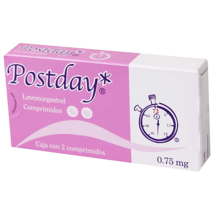 Postday Levonorgestrel 0.75 Mg Caja con 2 Tabletas IfaCeltics "Pastilla del día después"