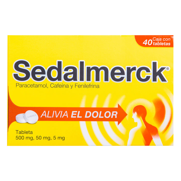 Paracetamol Cafeína Fenilefrina Sedalmerck Caja con 40 tabletas