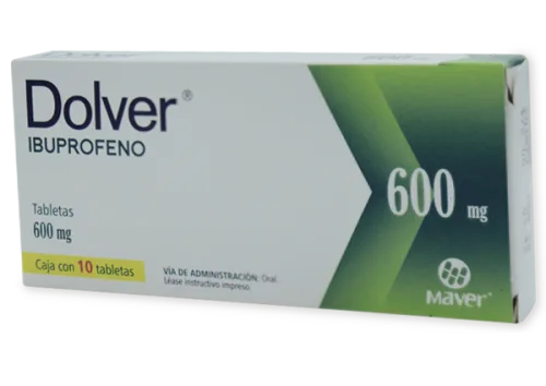 Ibuprofeno Dolver 600 mg con 10 Tabletas Maver— Farmacia Santa Fe