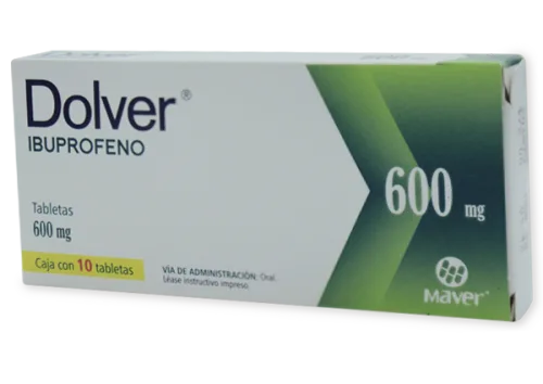 Ibuprofeno Dolver 600 mg con 10 Tabletas Maver