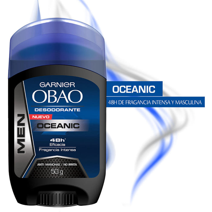 Desodorante Oceanic 48 h No manchas No Irrita Men Obao Garnier 50 g