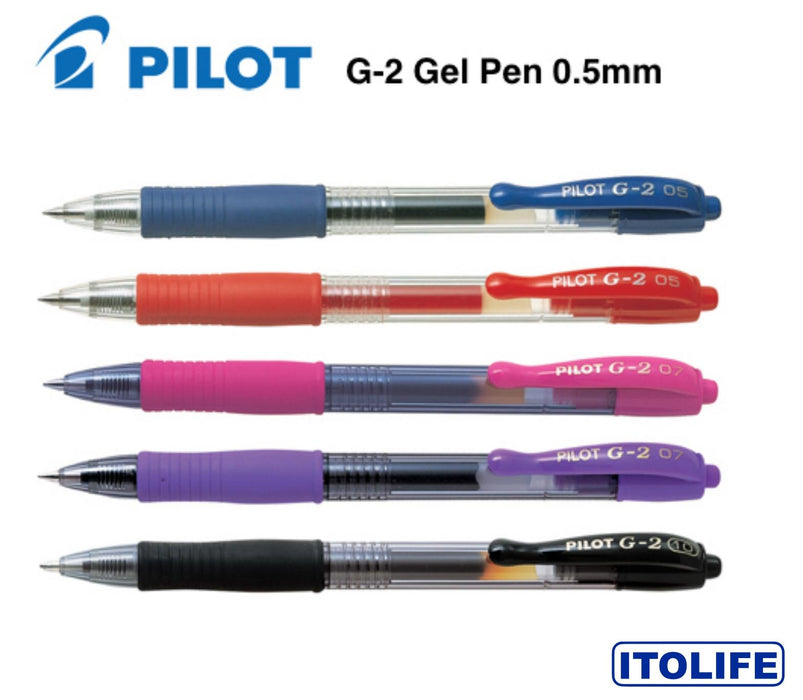 Pluma Gel Rojo Pilot G-2 05 Punta Extra fina