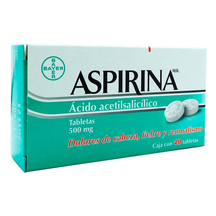 Aspirina Analgésico 40 tabletas Bayer