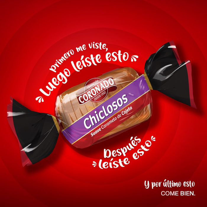 Chicloso Coronado Dulce Suave de Cajeta Ricolino