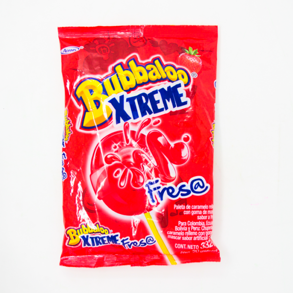 Bubbaloo  X Treme Sabor Fresa Paleta 20.5 g Adams
