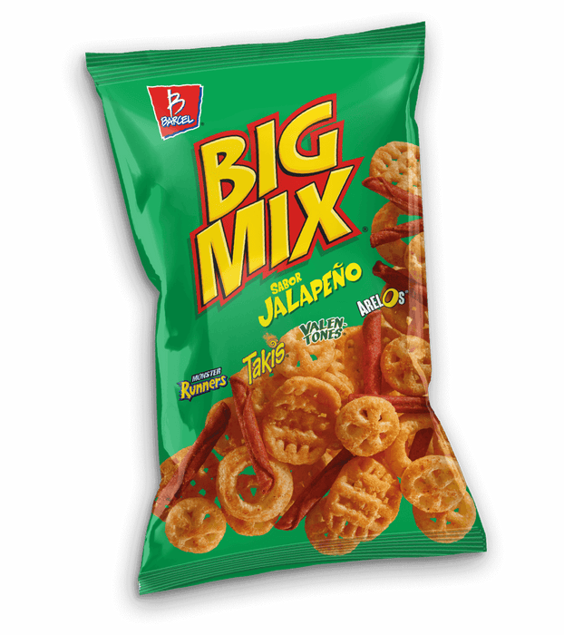 Big Mix Jalapeños con Runners Takis Valentones Arelos 65 gr Barcel