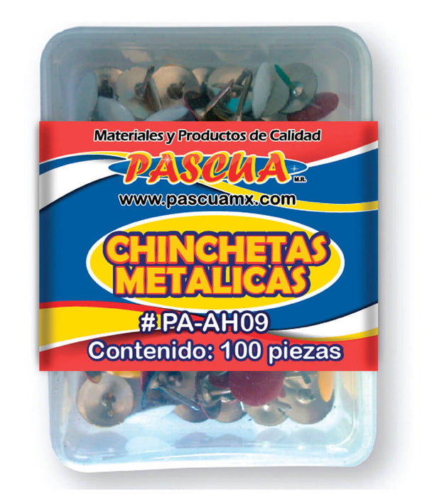 Chinchetas Metálicas Colores 100 Piezas Pascua #PAAH09