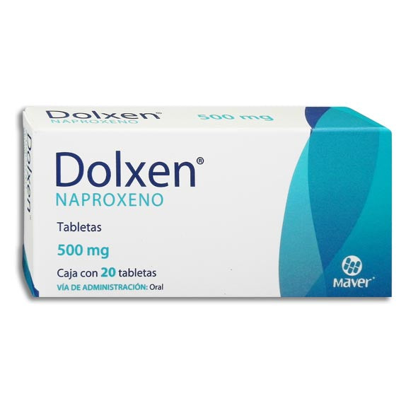 Dolxen Naproxeno 500 mg 20 Tabletas Maver
