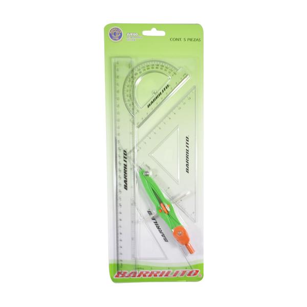 Juego De Geometria Barrilito GEO30W 5 Piezas