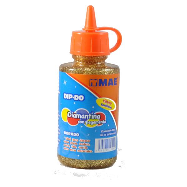 Diamantina con Pegamento Mae 60 ml Oro Claro