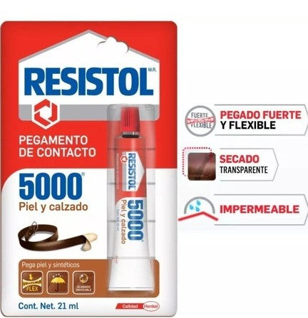 Resistol 5000 Plasticos Flexibles/Piel Y Calzado 21 Ml
