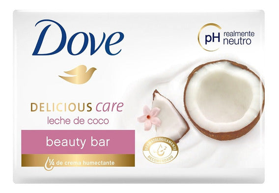 Dove Leche de Coco Jabon 135 g con Crema Humectante Realmente Neutro
