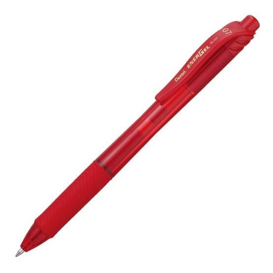 Pluma Pentel Energel BL 107 0.7 mm Roja Retráctil