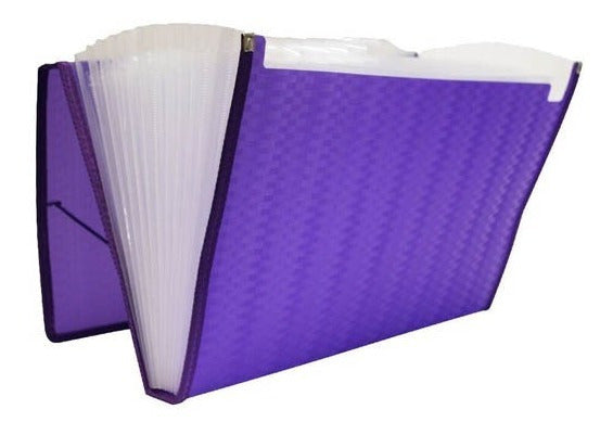 Archivo Expandible Oficio Morado 12 Diviciones Oxford F912M