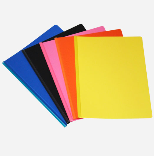 Folder Plastico Carta Colores Solicos con Costilla Blanca Atienza