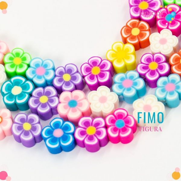Bell Cuenta Fimo Figuras 10 mm Flores