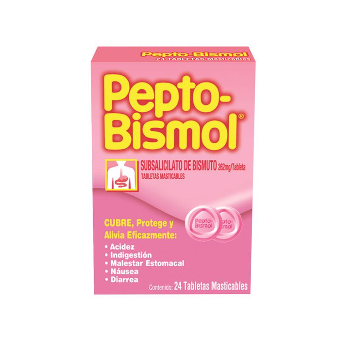 Pepto-Bismol 24 Tabletas Masticable P&G