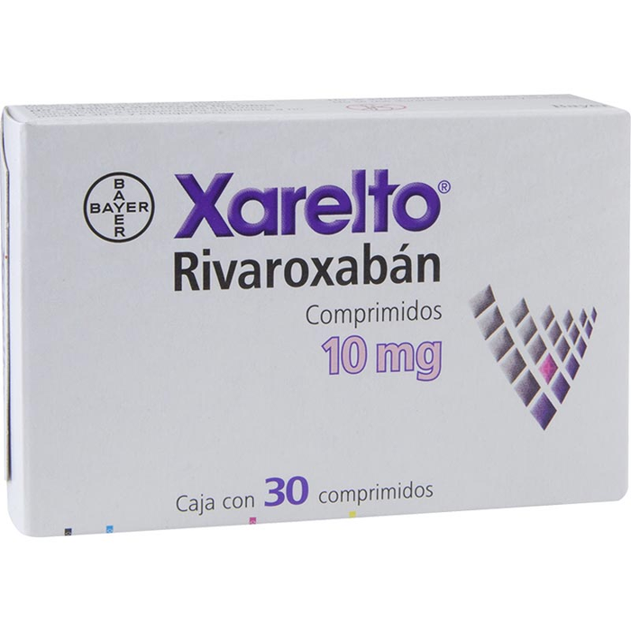 Xarelto Rivaroxaban 10 mg Caja con 30 comprimidos Bayer