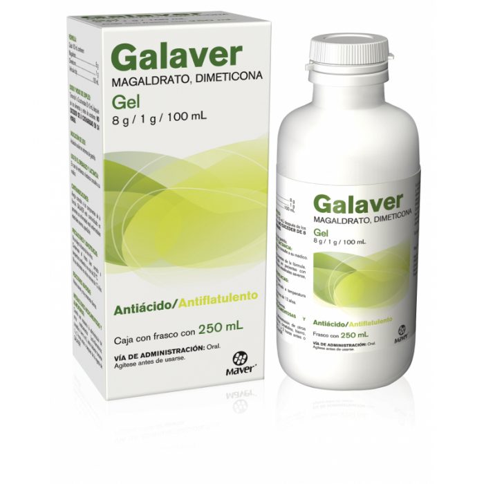 Magaldrato-Dimeticona Gel 8 g/1 g./100 ml. Galaver  Maver