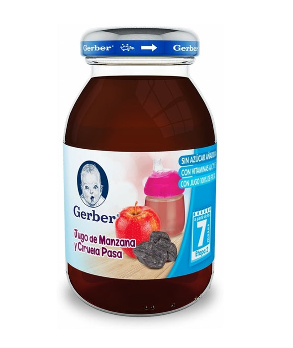 Jugo de Manzana y Ciruela Pasa 7 meses Etapa 2 175 ml  Gerber