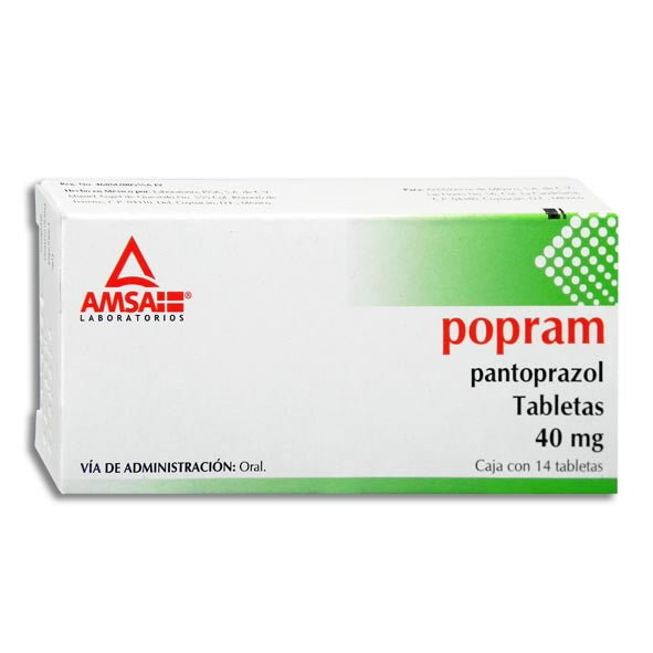 Popram Pantoprazol 14 Tabletas 40mg Amsa