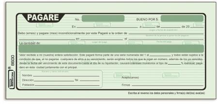 Pagares 50 hojas 20 juegos Printaform B-8600 21.5 x 9 cm