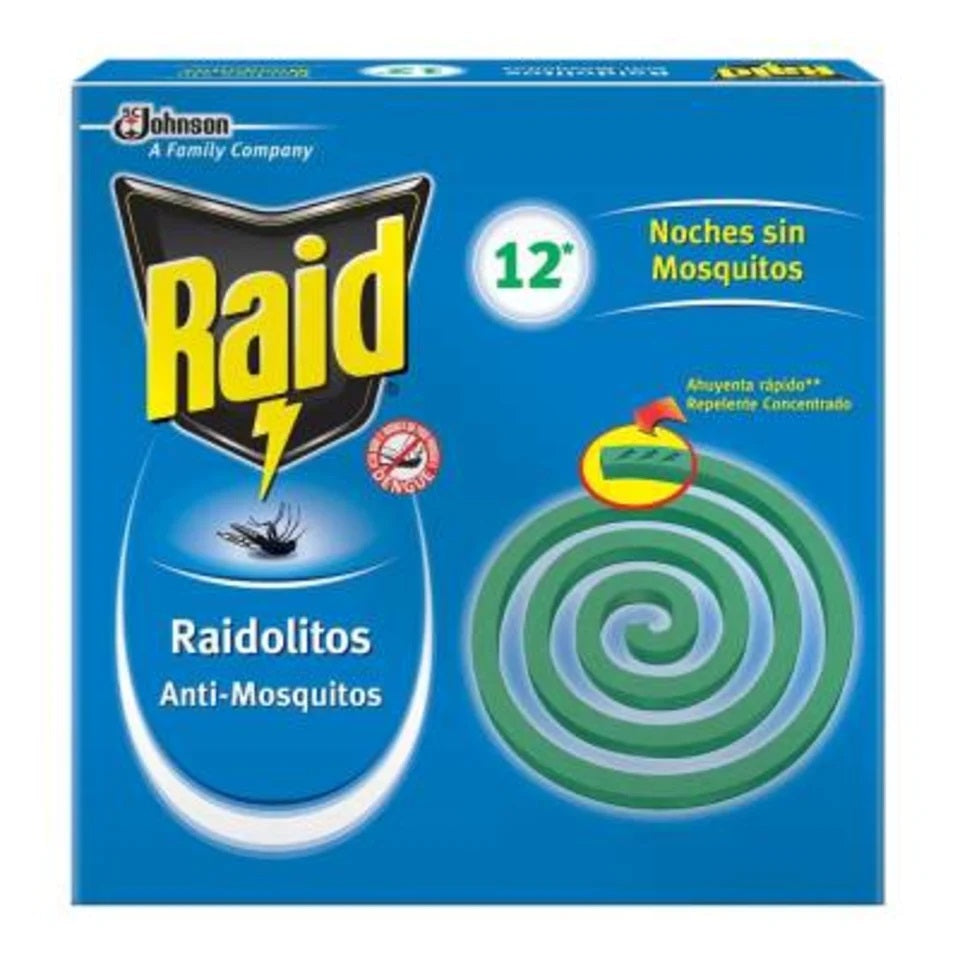 Sin Mosquitos 12 Noches Raidolitos Anti Mosquitos Raid 12 Espirales de ...