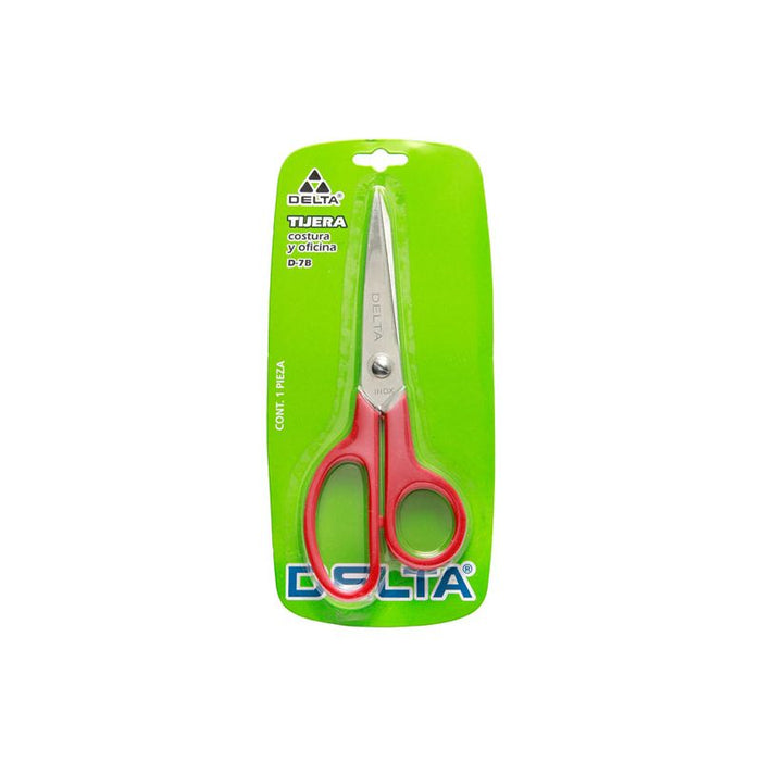 Tijera Delta D-7B Cuchilla Acero Inoxidable Mango de Plástico Costura y Oficina