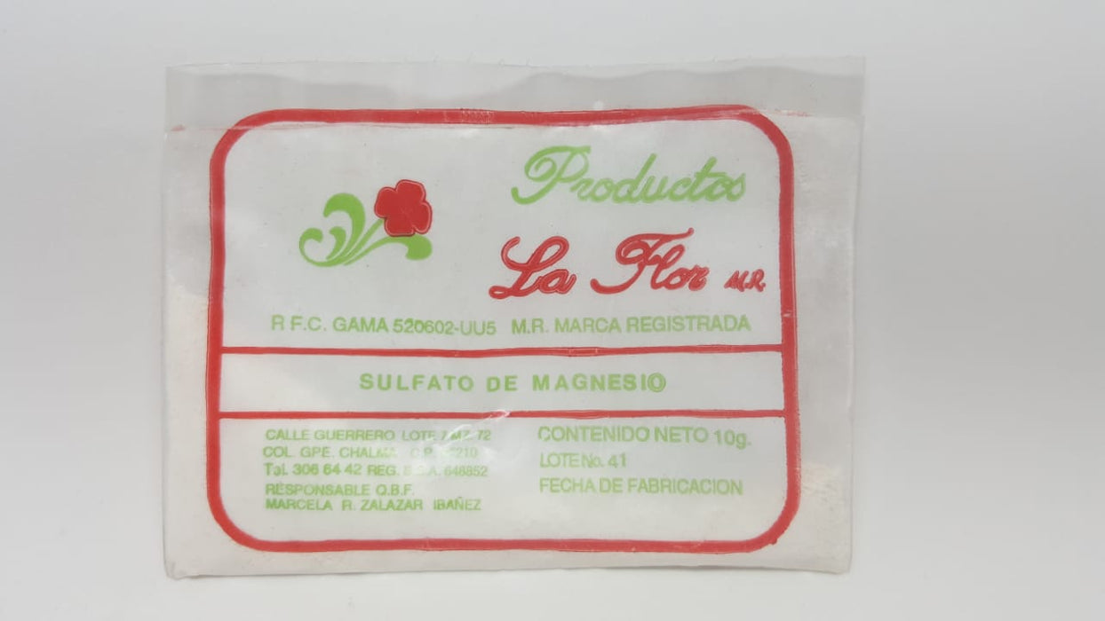 Sulfato de Magnesio 10 g Productos la Flor