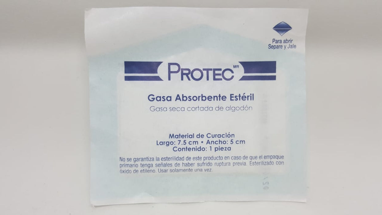 Gasa Individual Simple Esterilizada 7.5 x 5 cm