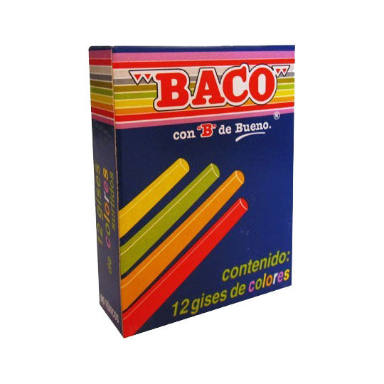 Gises Baco De Colores Con 12 Piezas