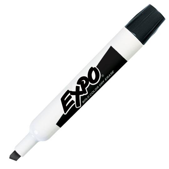 Marcador Para Pizarron Blanco Expo Punta Cincel Negro