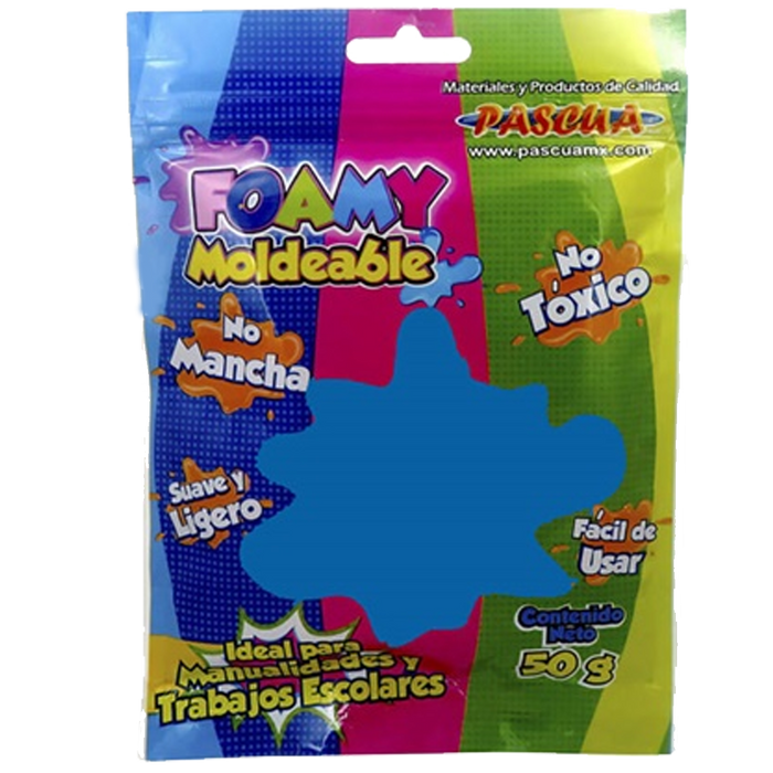 Foamy Moldeable No Mancha 50 g Color Azul Electrico