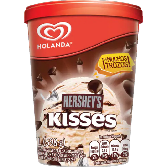 Helado de Kisses Muchos Trozos 1 litro Holanda