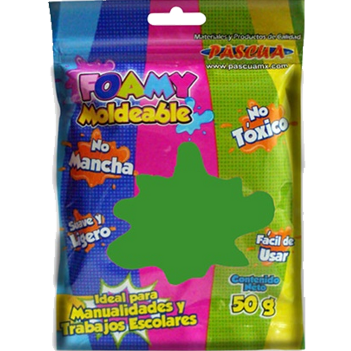 Foamy Moldeable No Mancha 50 g Color Verde Bandera